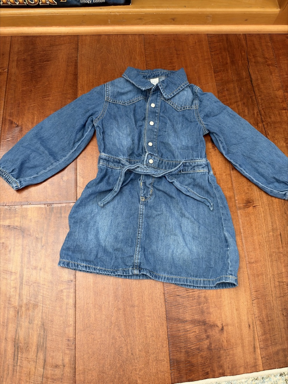 OshKosh B'gosh Toddler Girl Long-Sleeve Denim Dress Blue 5T
